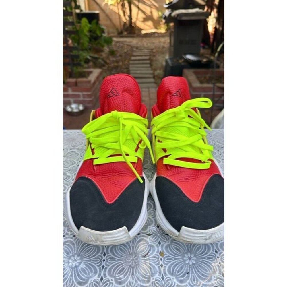 Adidas James Harden Vol 4 Red/Volt/Black Red Solar Yellow Size 11 779001 EH2449